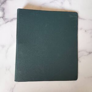 Dynaplex vintage dark  forest green 3 ring binder matte